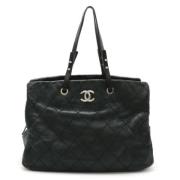 Pre-owned Leather chanel-bags Chanel Vintage , Black , Dames