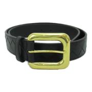 Pre-owned Leather belts Bottega Veneta Vintage , Black , Dames