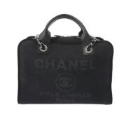 Pre-owned Canvas chanel-bags Chanel Vintage , Black , Dames