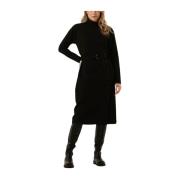 Eef Jer-rayon Midi Jurk Zwart Simple , Black , Dames