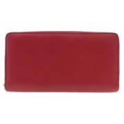 Pre-owned Leather wallets Gucci Vintage , Red , Dames