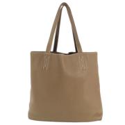 Pre-owned Leather totes Hermès Vintage , Gray , Dames