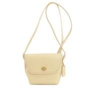 Pre-owned Leather shoulder-bags Coach Pre-owned , Beige , Dames