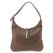 Pre-owned Leather handbags Hermès Vintage , Brown , Dames