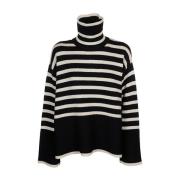 Signature Stripe Coltrui Sweater TotêMe , Multicolor , Dames