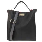 Pre-owned Leather totes Fendi Vintage , Black , Dames