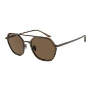 Bruine Metalen Zonnebril Ar6145-326073 Giorgio Armani , Brown , Heren