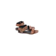 Pre-owned Leather sandals Yves Saint Laurent Vintage , Brown , Dames