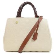 Pre-owned Fabric louis-vuitton-bags Louis Vuitton Vintage , Beige , Da...