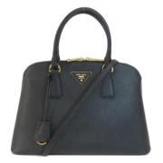 Pre-owned Leather handbags Prada Vintage , Black , Dames