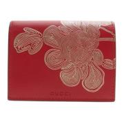 Pre-owned Leather wallets Gucci Vintage , Red , Dames