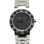 Pre-owned Stainless Steel watches Bvlgari Vintage , Black , Dames