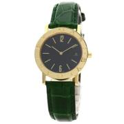 Pre-owned Yellow Gold watches Bvlgari Vintage , Black , Heren