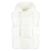 Intrecciato Gewatteerd Bodywarmer Bottega Veneta , White , Dames