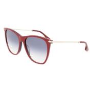 Burgundy Acetaat Zonnebril voor Vrouwen Victoria Beckham , Red , Dames