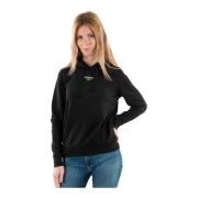 Gedrukt Logo Hoodie - Zwart Tommy Jeans , Black , Dames