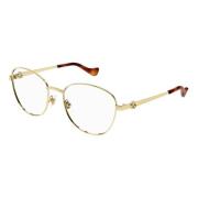 Goud Havana Brillenmontuur Gucci , Yellow , Unisex