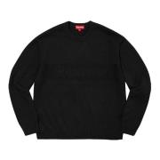 Beperkte oplage Tonal Paneled Sweater Zwart Supreme , Black , Heren