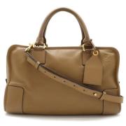 Pre-owned Leather handbags Loewe Pre-owned , Brown , Dames