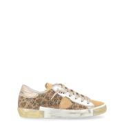 Animalier Strass Beige Sneaker Paris X Philippe Model , Brown , Dames