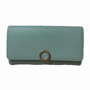 Pre-owned Leather wallets Bvlgari Vintage , Green , Dames