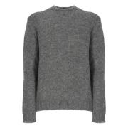 Grijze Alpaca Crewneck Sweater Jil Sander , Gray , Heren