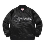 Beperkte oplage Sequin Logo Varsity Jacket Supreme , Black , Heren