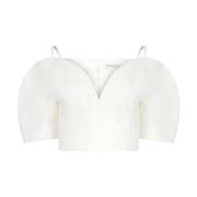 Hartvormige Halslijn Natuurlijke Top Nina Ricci , White , Dames