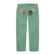 Chinese Muur Canvas Groene Jeans Supreme , Green , Heren