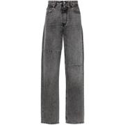 Zwarte Denim Jeans Stonewashed Panel Design MM6 Maison Margiela , Blac...