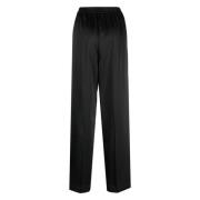 Wijde Broek in Zwart Roberto Collina , Black , Dames