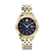 Univers GMT bicolor Horloge Versace , Yellow , Heren