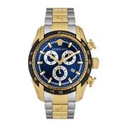 Chronograaf V-Ray bicolor blauw horloge Versace , Yellow , Heren