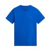 Heren Salis Korte Mouw T-shirt Napapijri , Blue , Heren