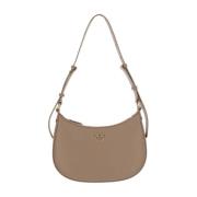 Leren tas met verstelbaar handvat Pinko , Beige , Dames