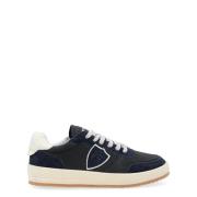 Stijlvolle Lage Heren Sneakers in Blauw Philippe Model , Blue , Heren