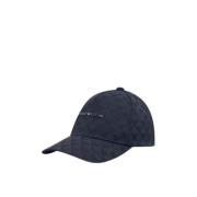 Blauwe Jacquard Adelaar Baseballpet Emporio Armani , Blue , Heren