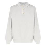 Grijze Lange Mouw Shirt Knoopsluiting Elastische Manchetten Drole de M...