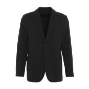 Zwarte Blazer Aw24 Herenmode Paolo Pecora , Black , Heren