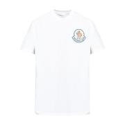 Witte T-shirts en Polos Moncler , White , Heren