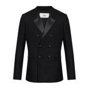 Wollen Blazer Ami Paris , Black , Heren