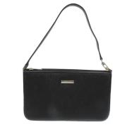 Pre-owned Leather handbags Burberry Vintage , Black , Dames