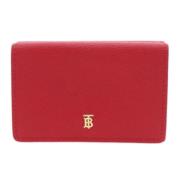 Pre-owned Leather wallets Burberry Vintage , Red , Dames