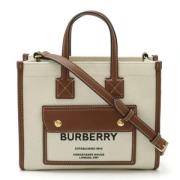 Pre-owned Canvas handbags Burberry Vintage , Beige , Dames