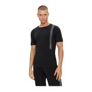 Slim Fit Logo T-Shirt - Zwart Emporio Armani , Black , Heren