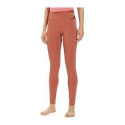 Stretch Leggings - Gedrukt Logo Emporio Armani , Brown , Dames