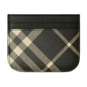 Zwarte Portemonnee met Kaartsleuven Burberry , Black , Dames