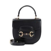 Klassieke Horsebit Top Handle Tas Gucci , Black , Dames