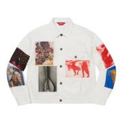 Beperkte oplage Denim Trucker Jacket Wit Supreme , Multicolor , Heren