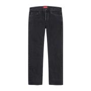 Stone Washed Slim Jean Zwart Supreme , Black , Heren